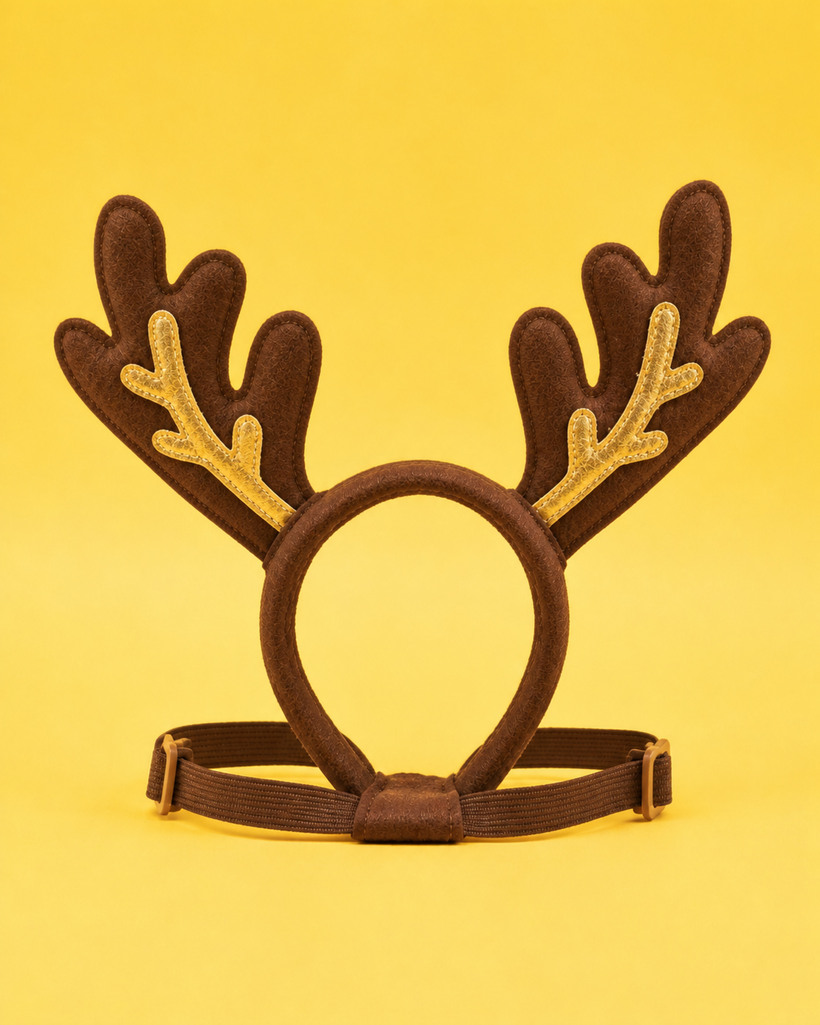 Christmas Antler Headband Set — Classic Brown Gold