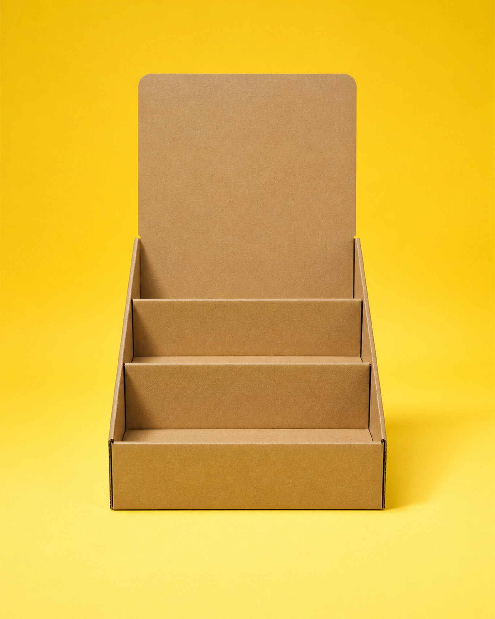 Retail Countertop Display Rack — Kraft Brown Card