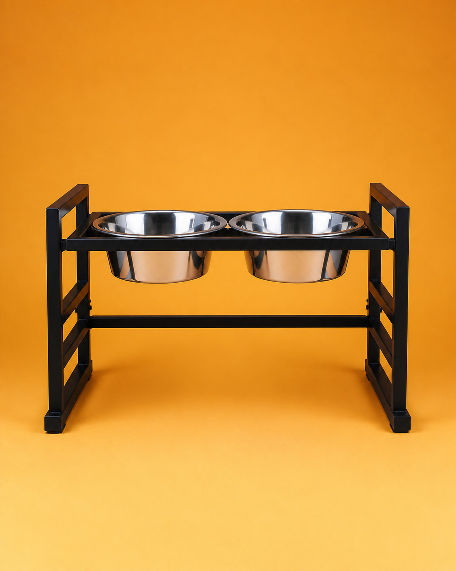 Stainless Elevated Feeder Stand — Black